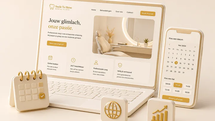 Website met online boeken voor SmileToShine